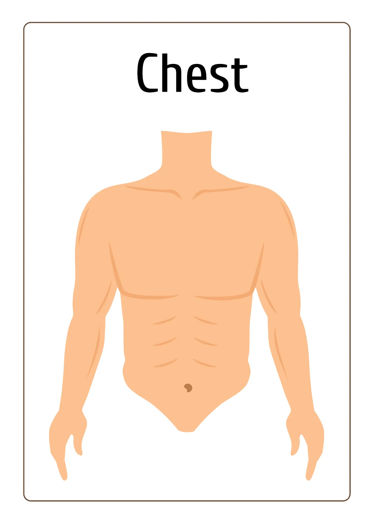 Free Body Parts Flashcards Template to Edit Online