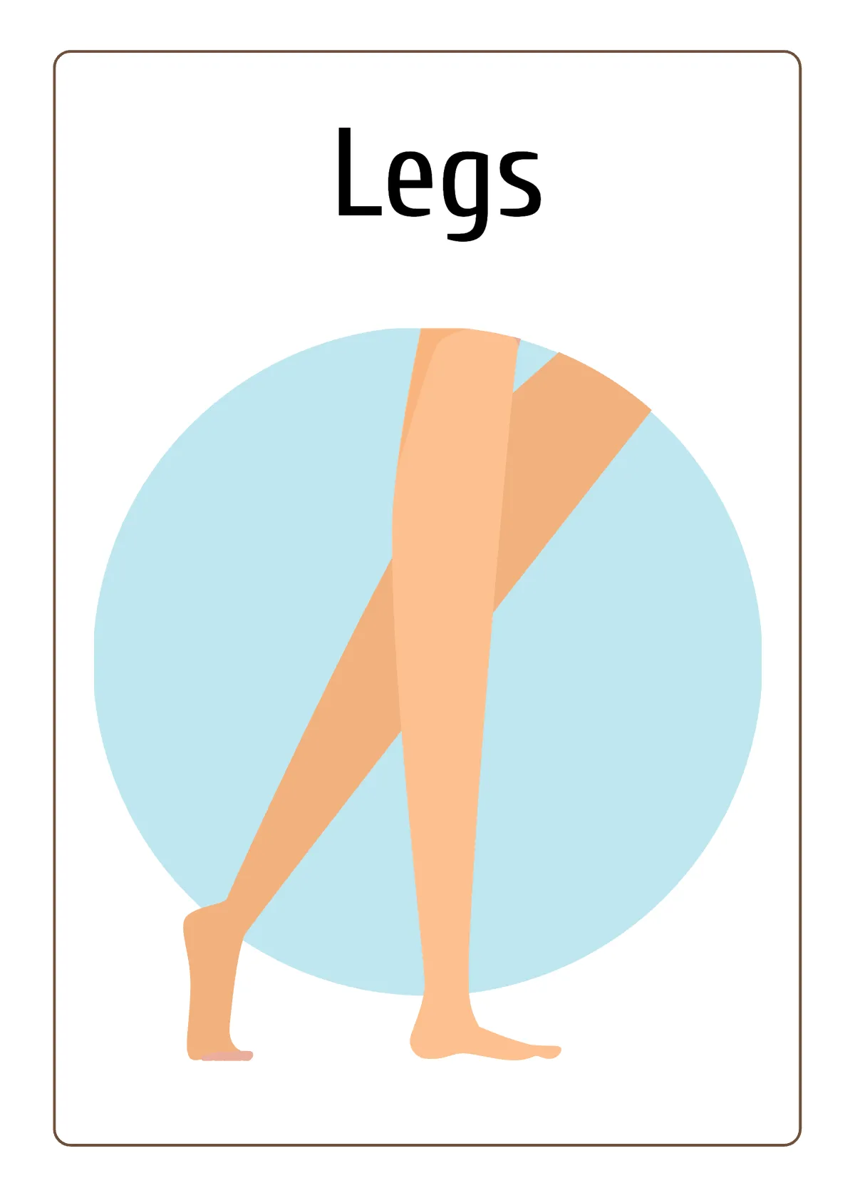 Free Body Parts Flashcards Template to Edit Online