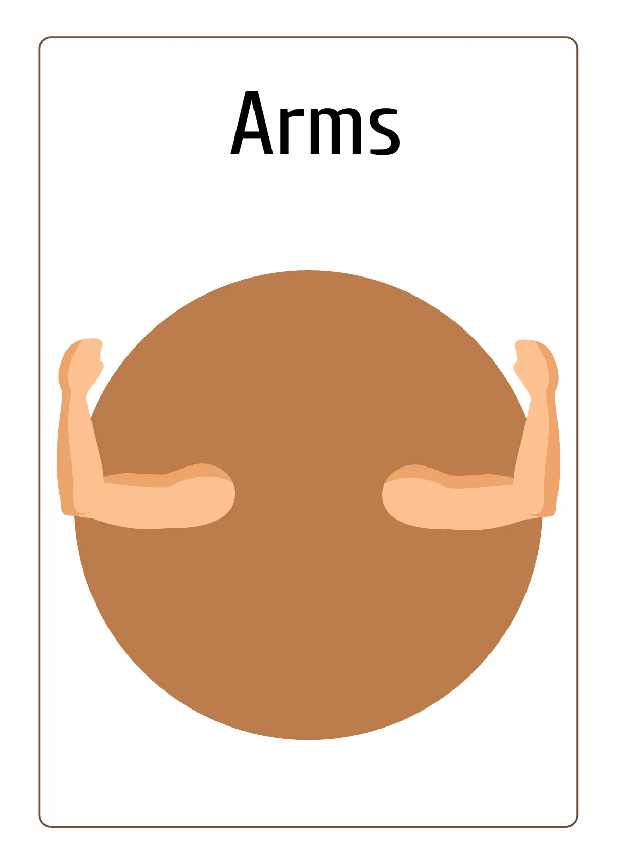 Free Body Parts Flashcards Template to Edit Online