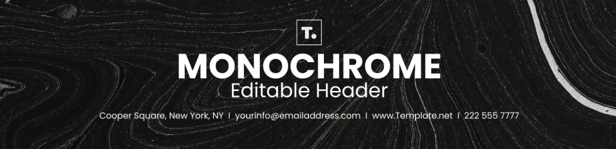 Monochrome Editable Header