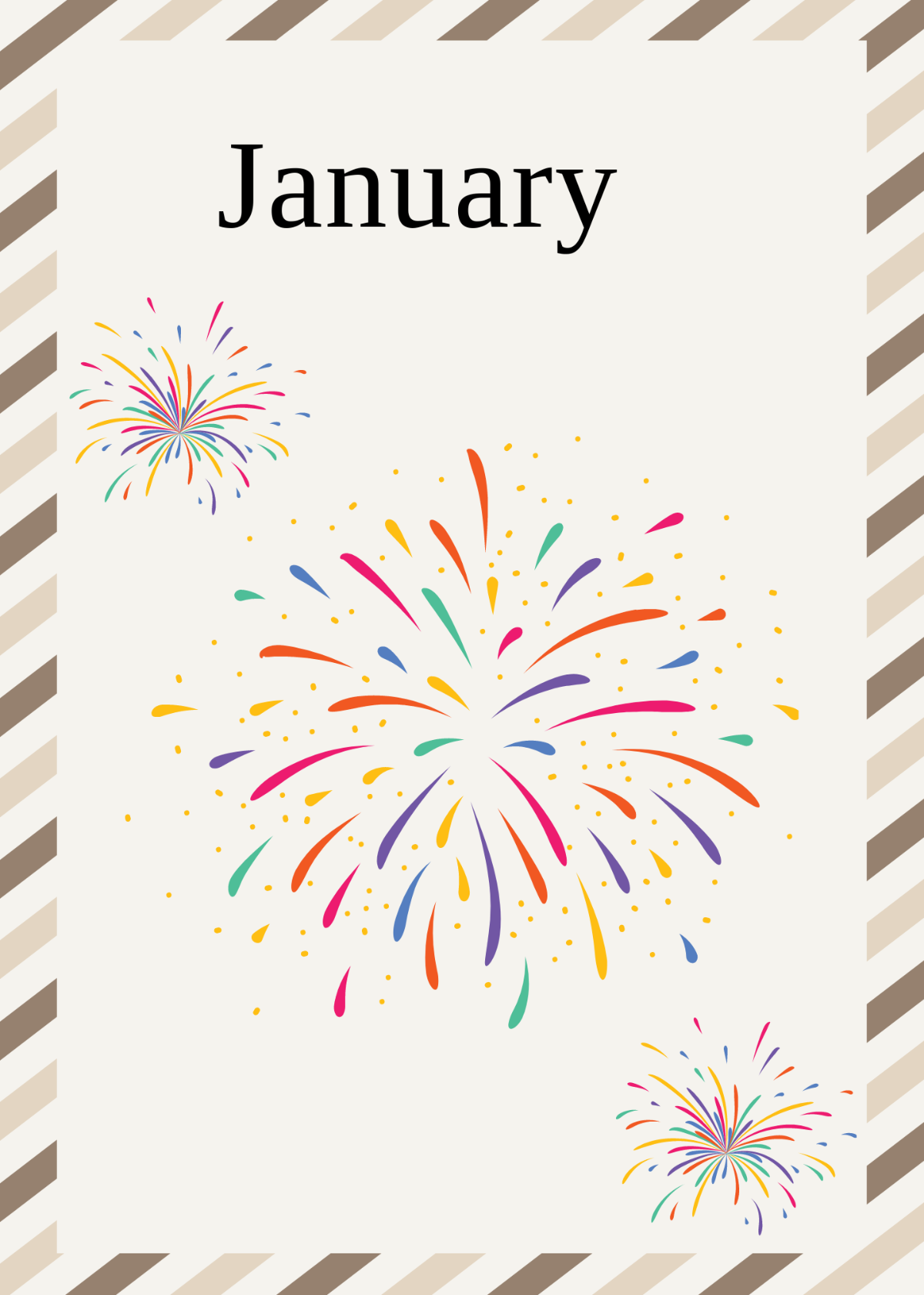 Months of The Year Flashcards Template