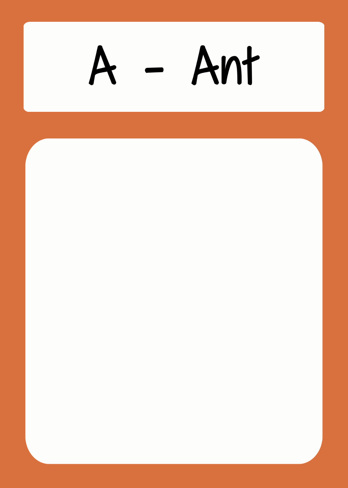 Toddler Flashcards Template