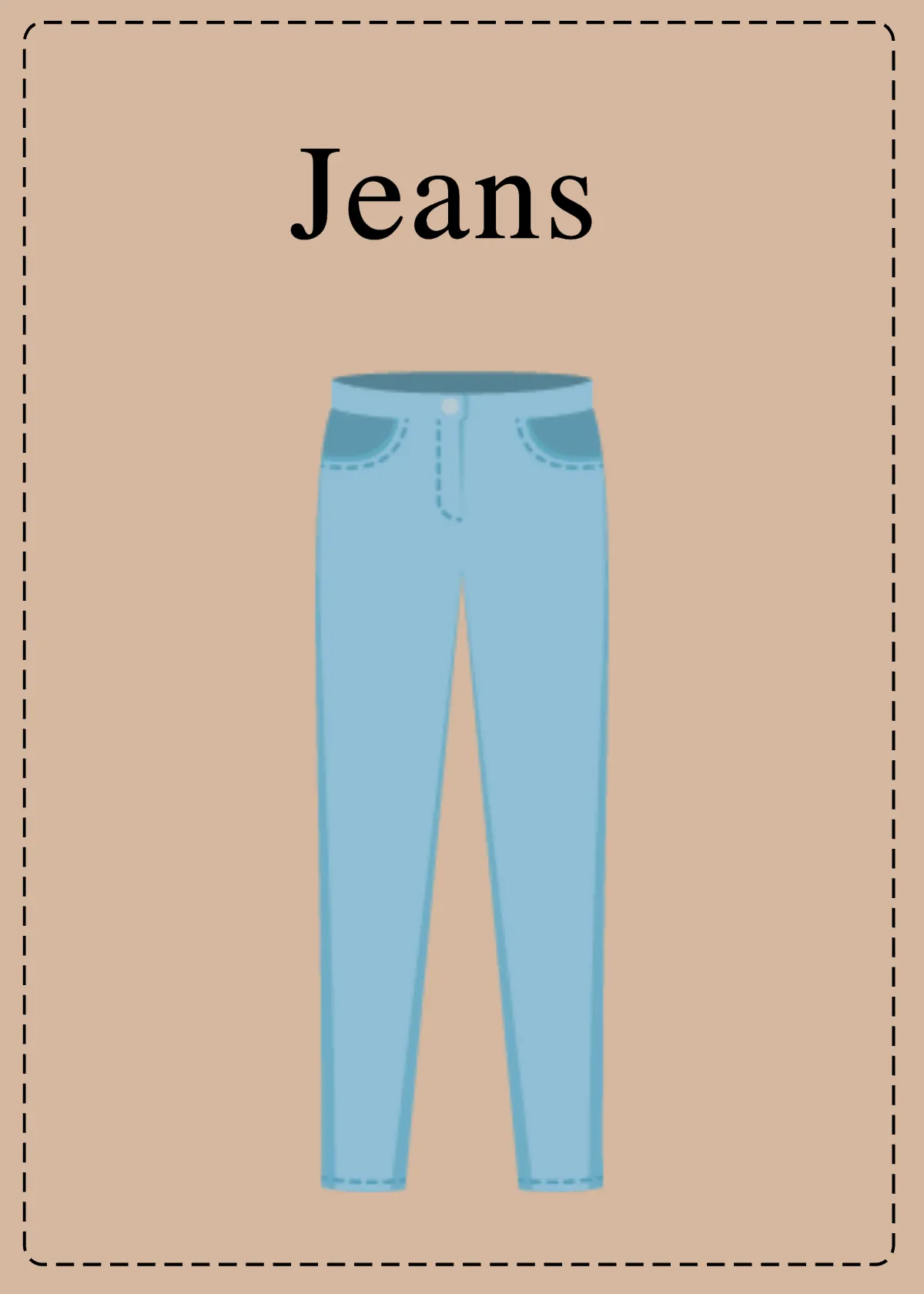 Free Clothing Flashcards Template to Edit Online