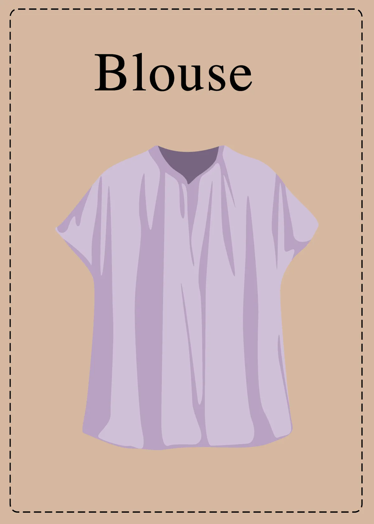 Free Clothing Flashcards Template to Edit Online