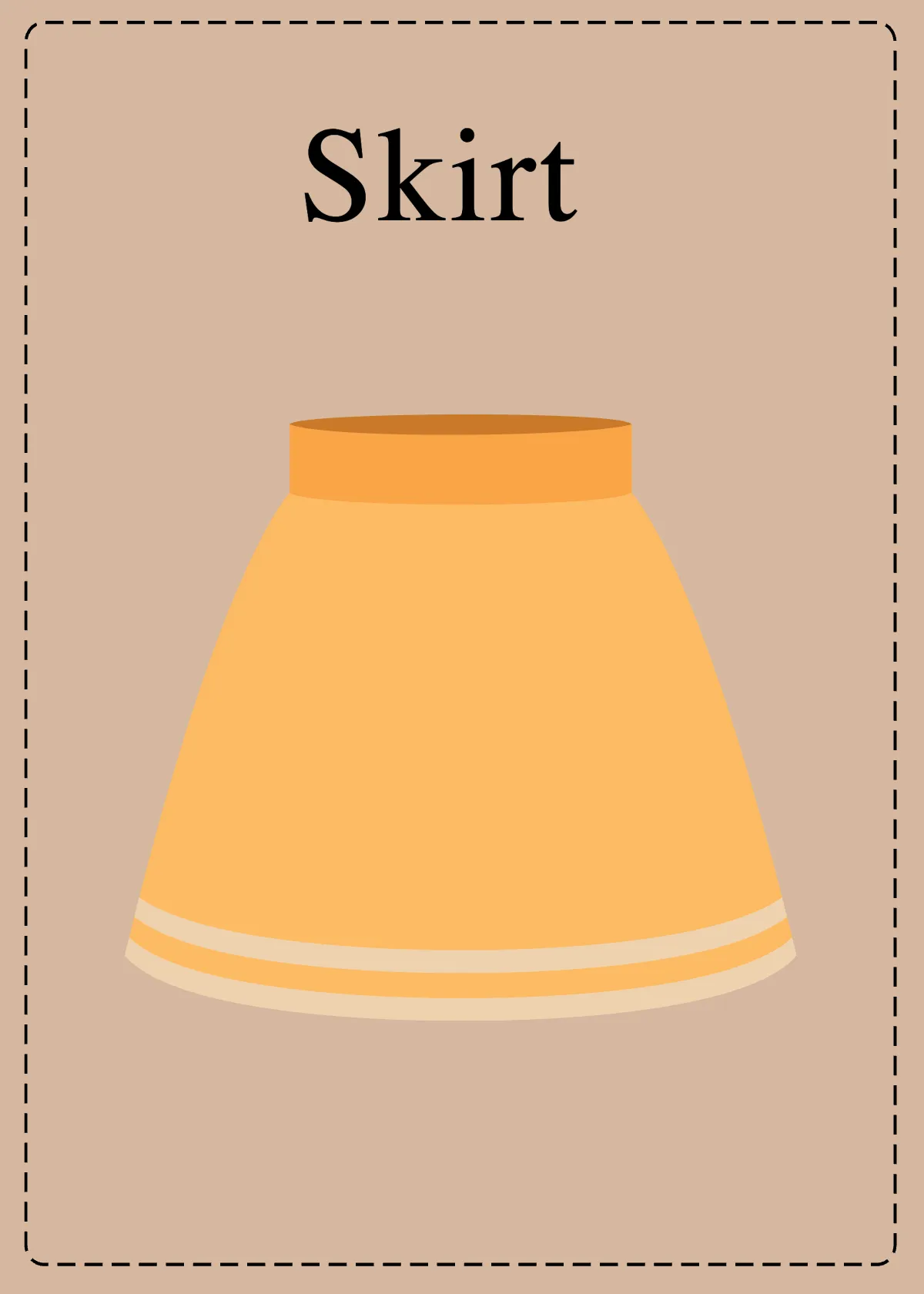 Free Clothing Flashcards Template to Edit Online