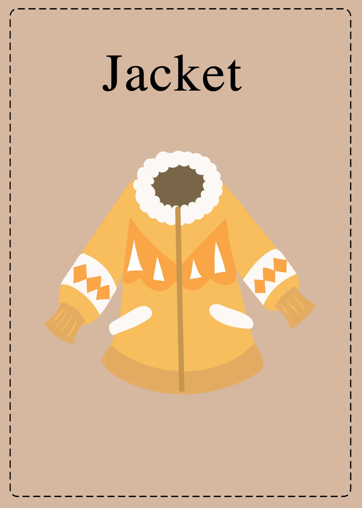 Free Clothing Flashcards Template to Edit Online