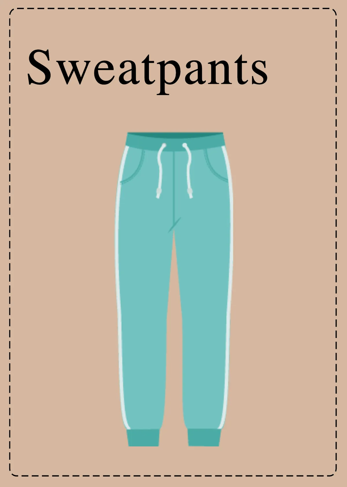 Free Clothing Flashcards Template to Edit Online