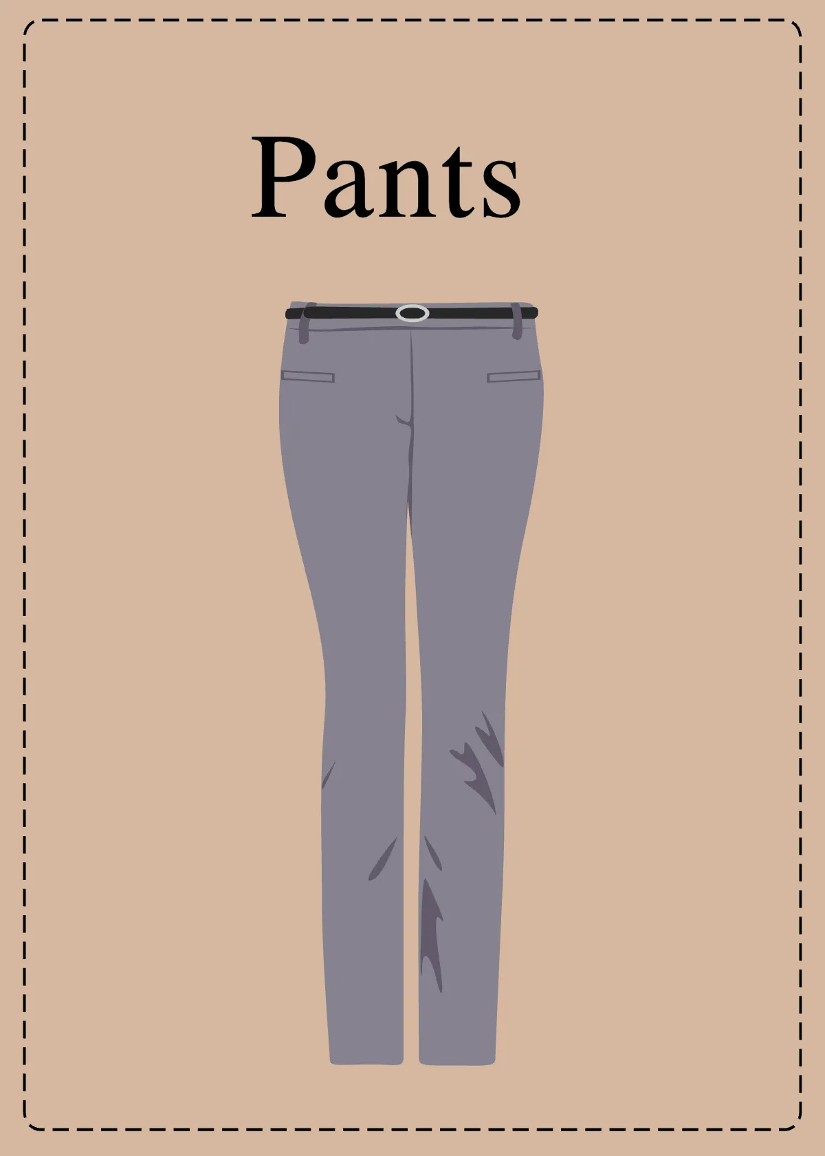 Free Clothing Flashcards Template to Edit Online