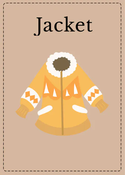 Free Clothing Flashcards Template to Edit Online