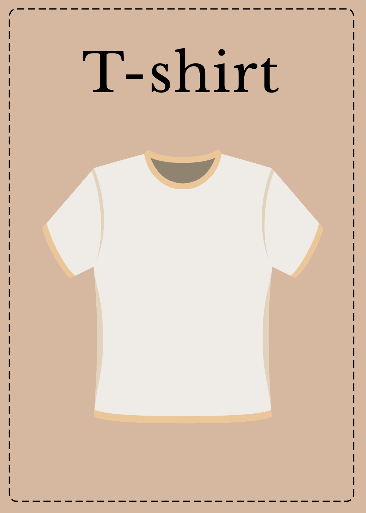 Free Clothing Flashcards Template