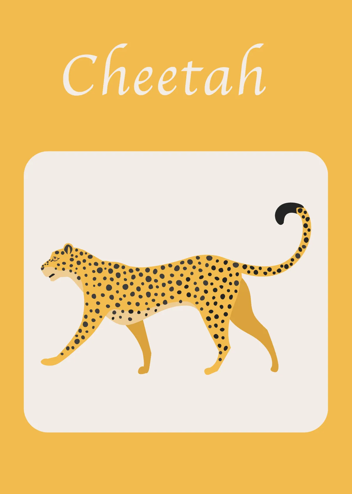 Free Wild Animals Flashcards Template to Edit Online