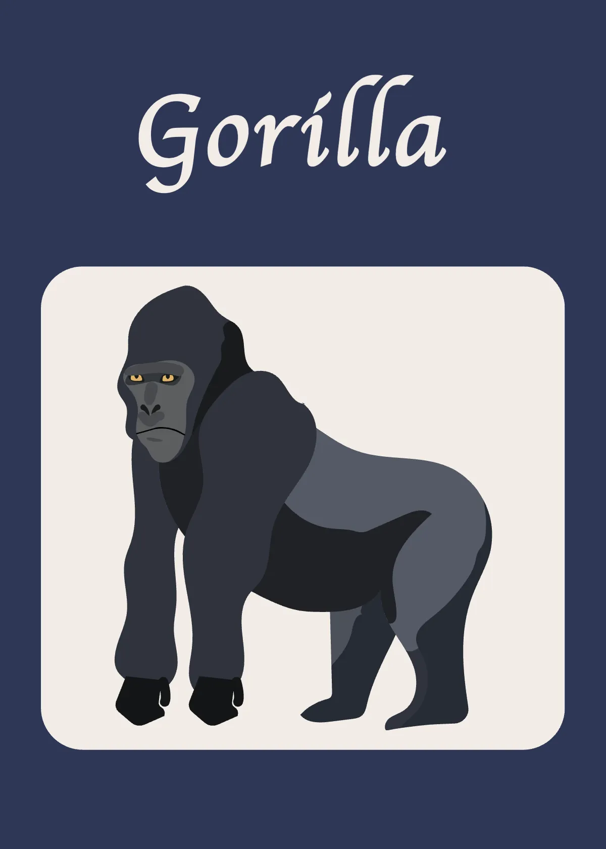 Free Wild Animals Flashcards Template to Edit Online