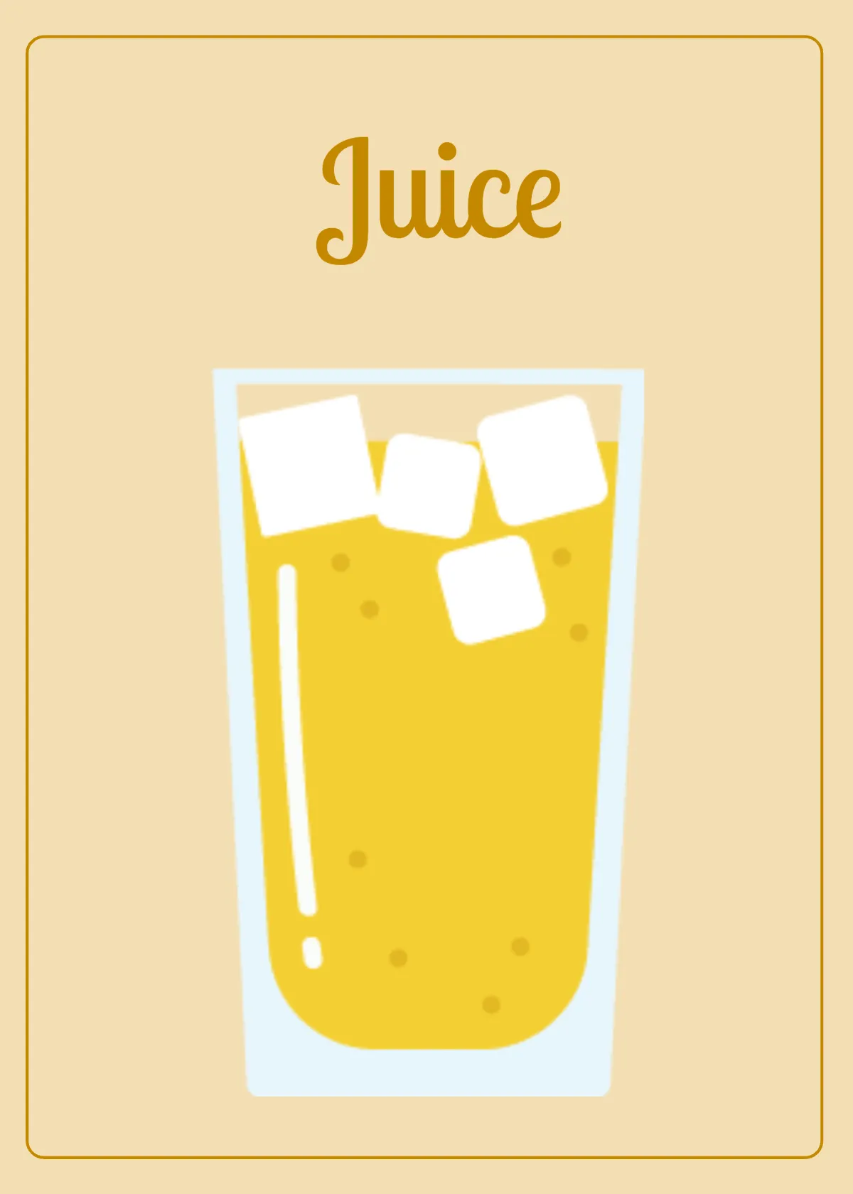 Free Drinks Flashcards Template to Edit Online