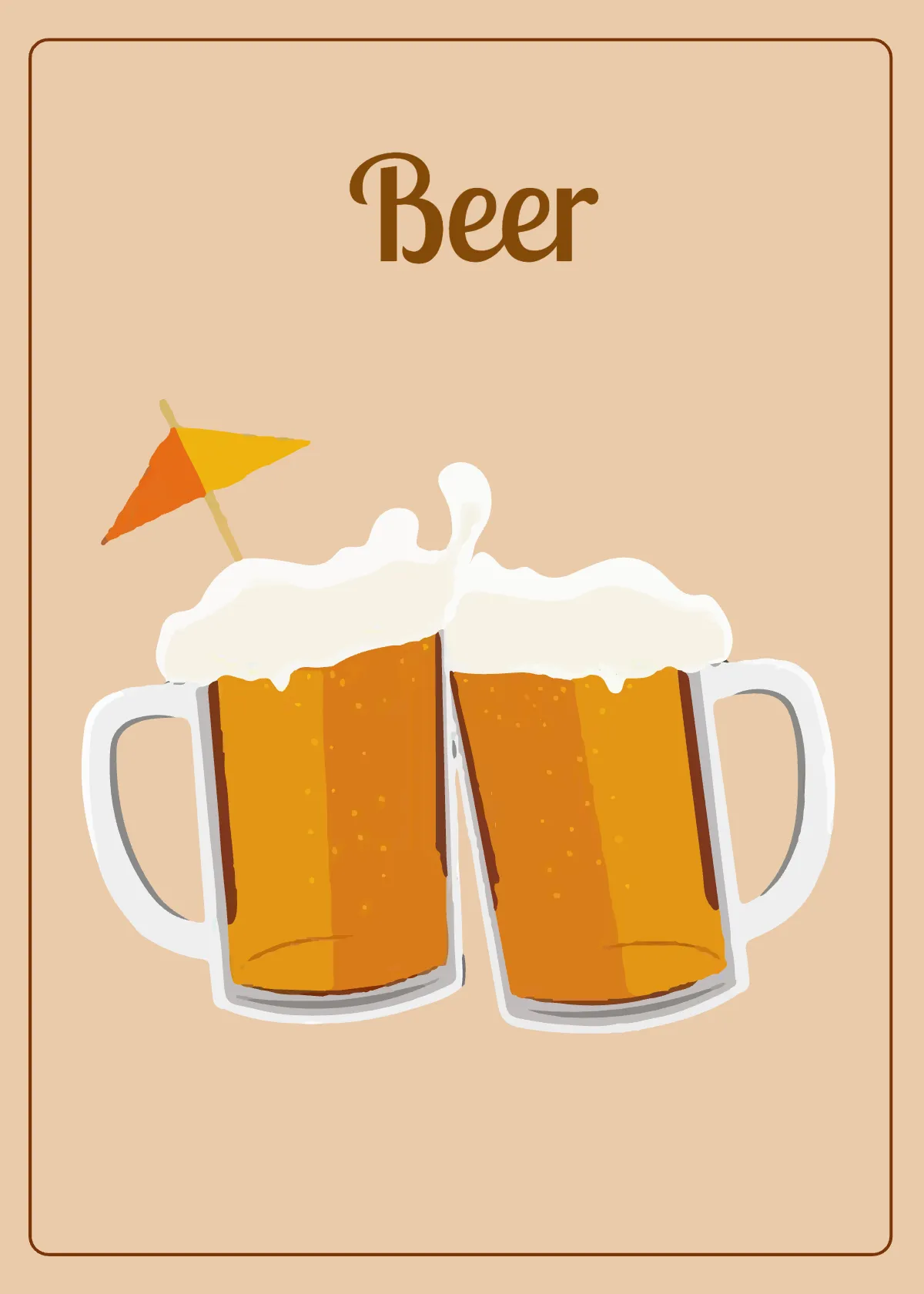 Free Drinks Flashcards Template to Edit Online