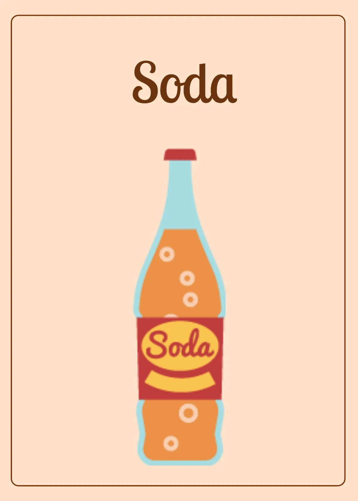 Free Drinks Flashcards Template to Edit Online