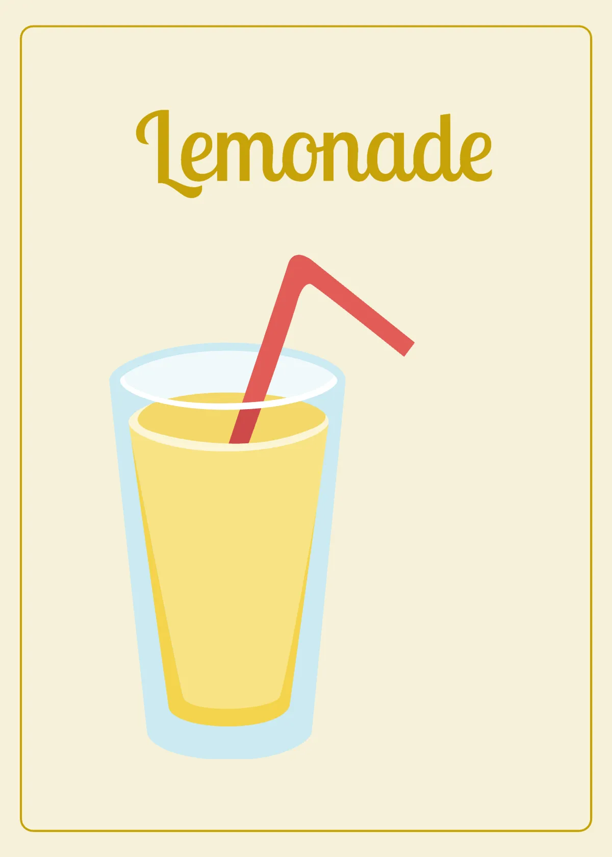 Free Drinks Flashcards Template to Edit Online