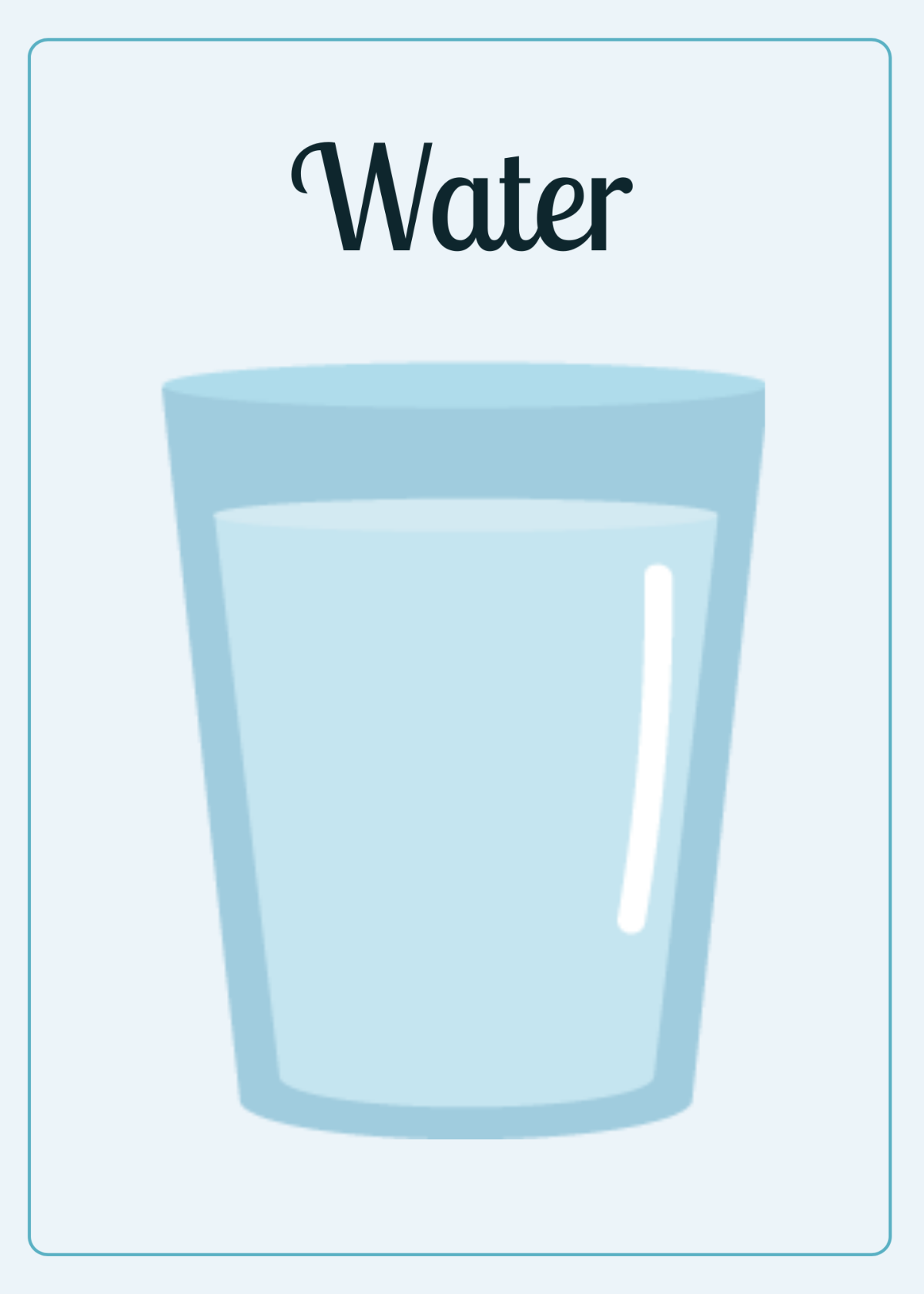 Drinks Flashcards Template