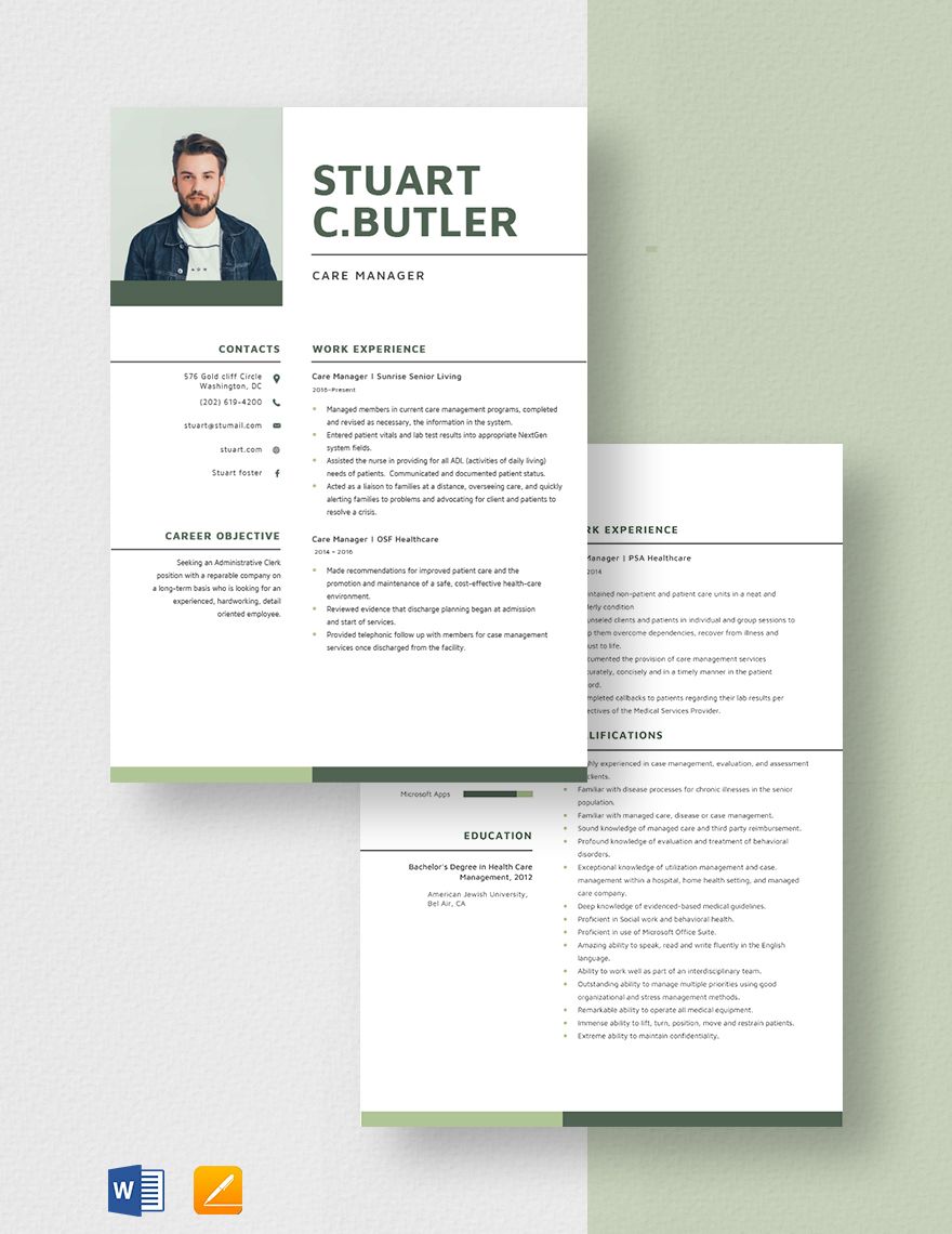 Care Manager Resume