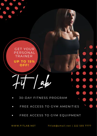 Free Personal Training Promotion Table Tent Template to Edit Online