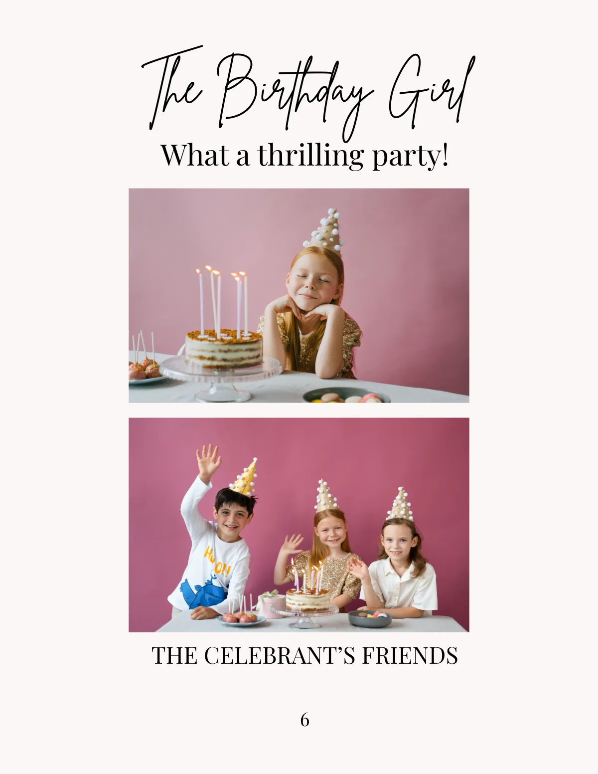 Free Birthday Design Photo Book Template to Edit Online