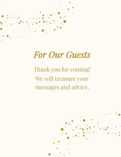 Free Wedding Guest Photo Book Template to Edit Online