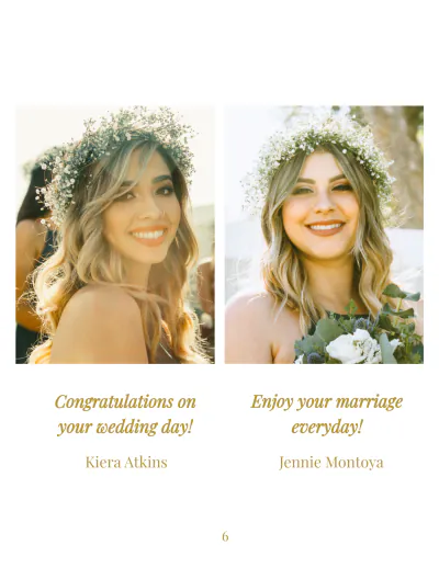 Free Wedding Guest Photo Book Template to Edit Online