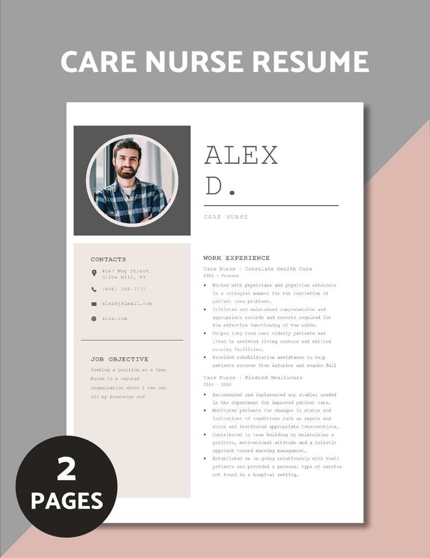 Care Nurse Resume