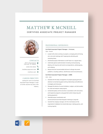 Certified Associate Project Manager Resume