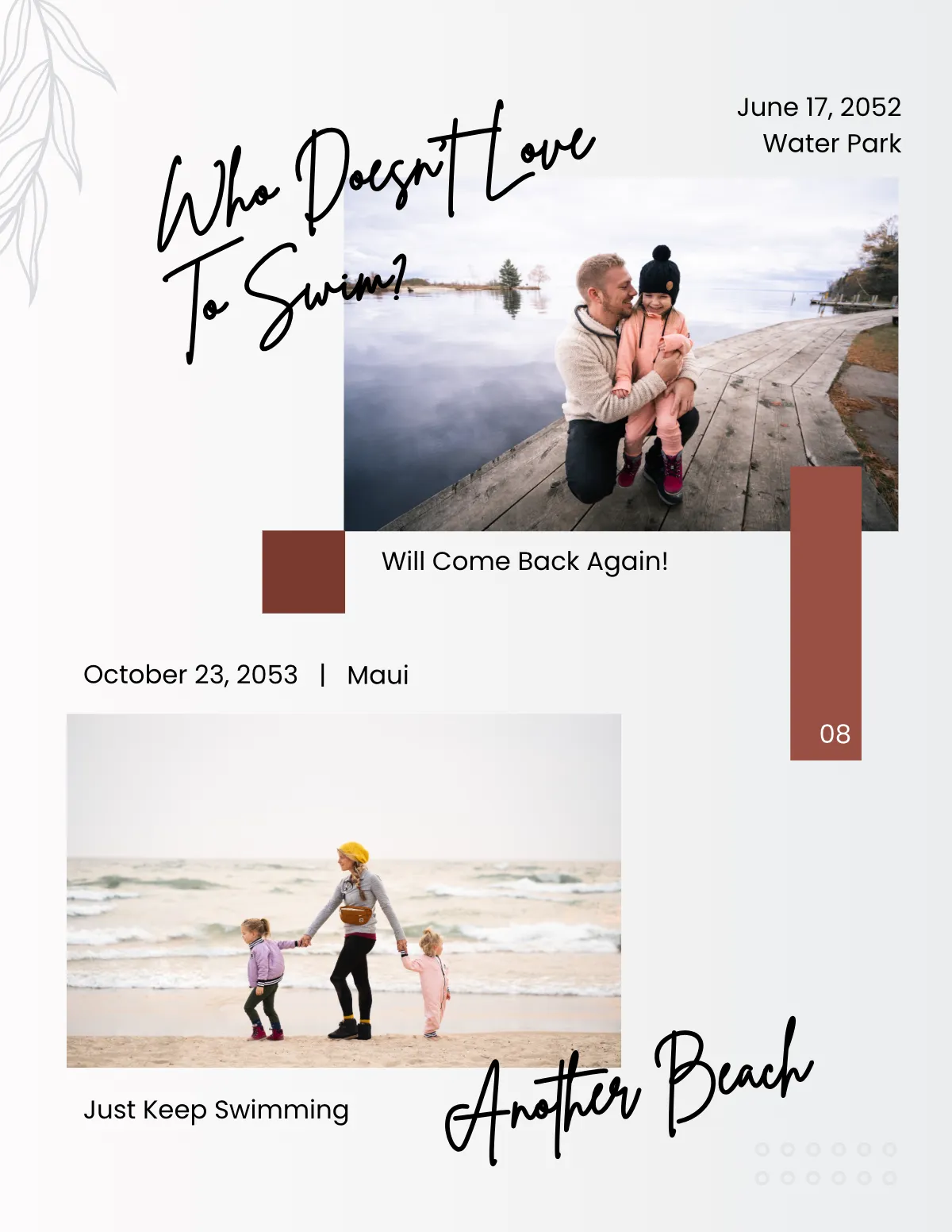 Free Family Travel Photobook Template to Edit Online