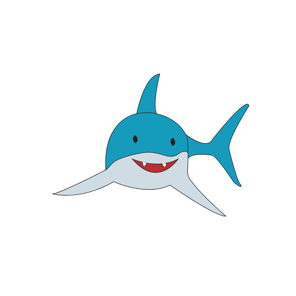 Shark Smile Vector Template