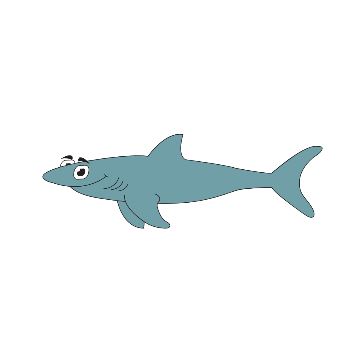 Free Funny Shark Vector Template