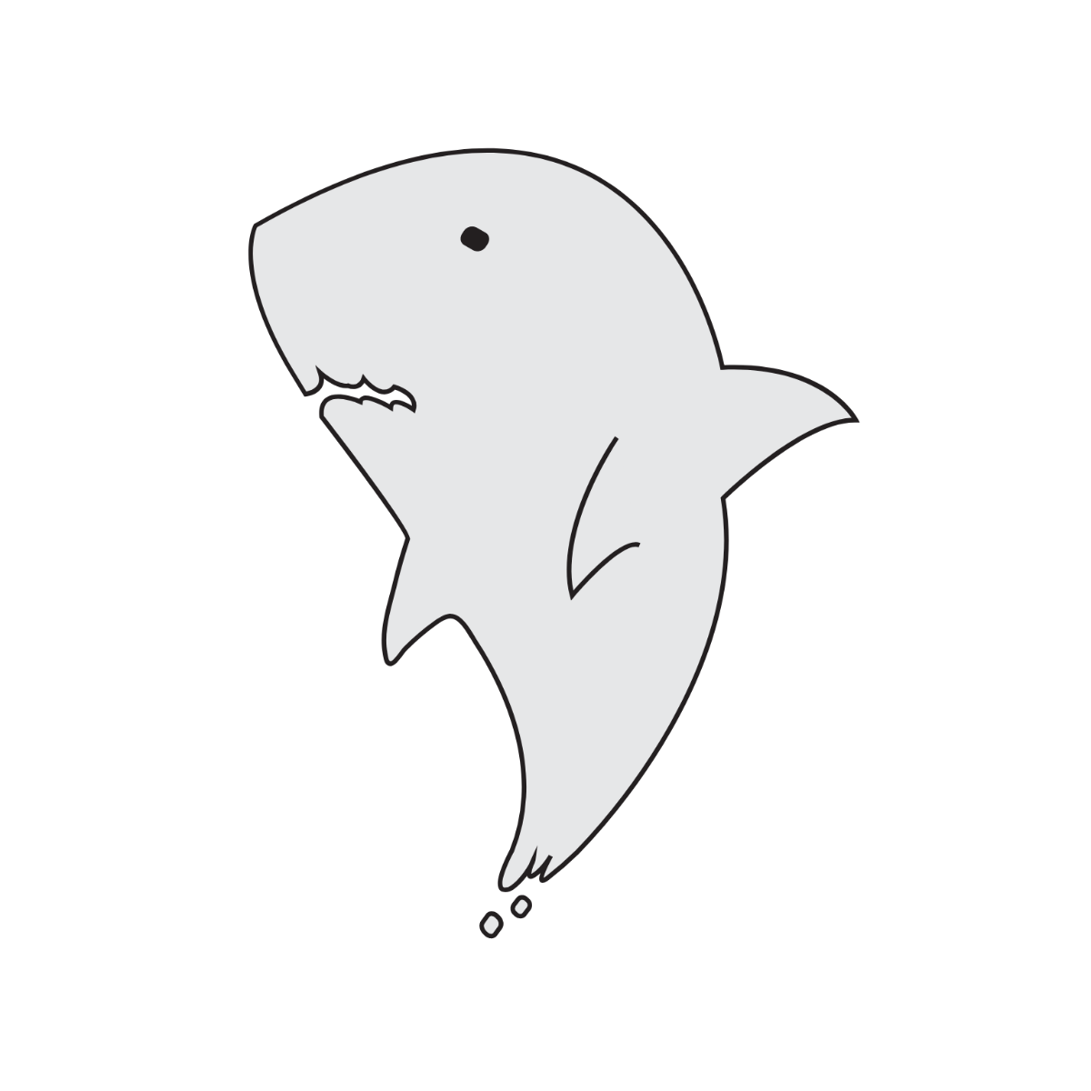 Free Ghost Shark Vector Template