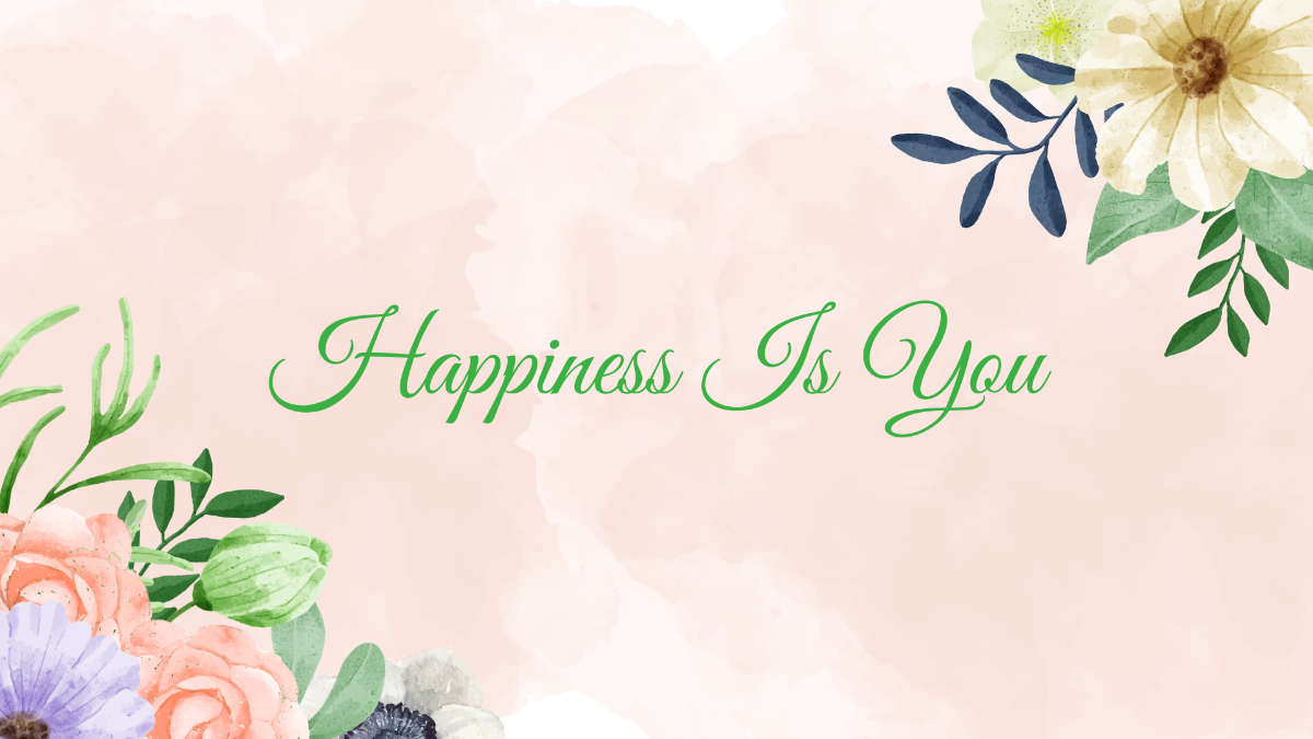 Watercolor Wedding Flower Wallpaper Template