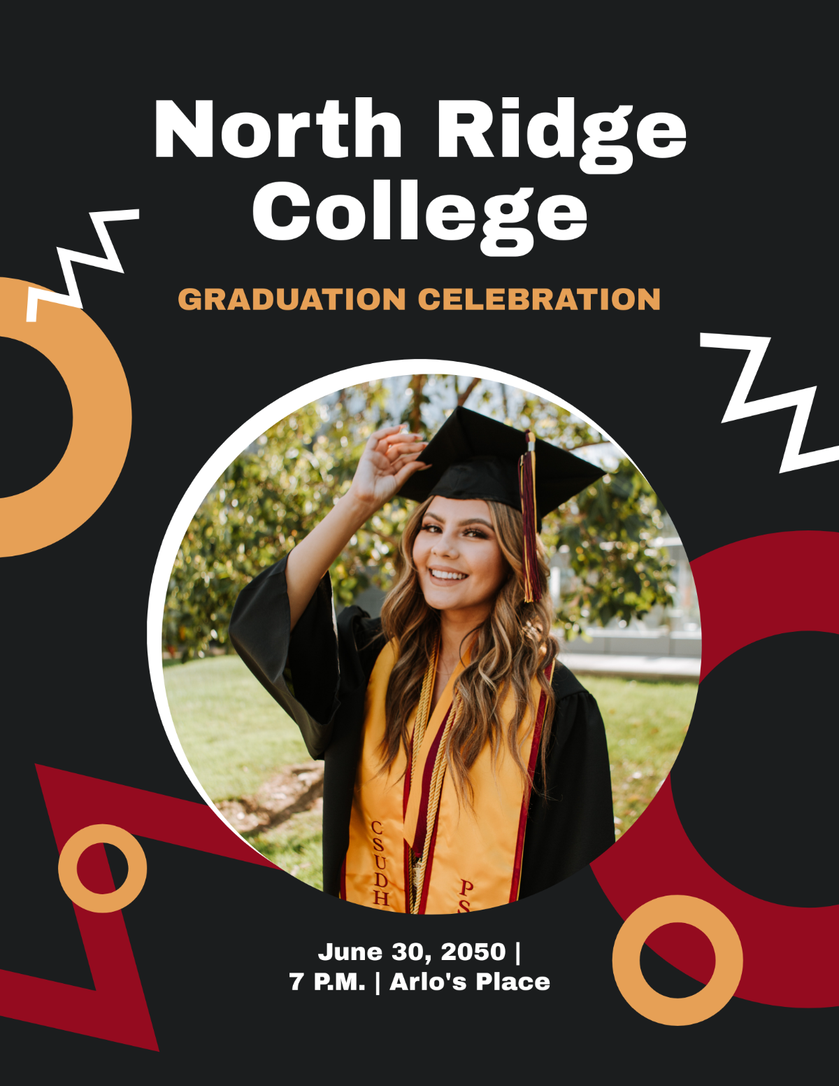 Free  Graduation Celebration Flyer Template