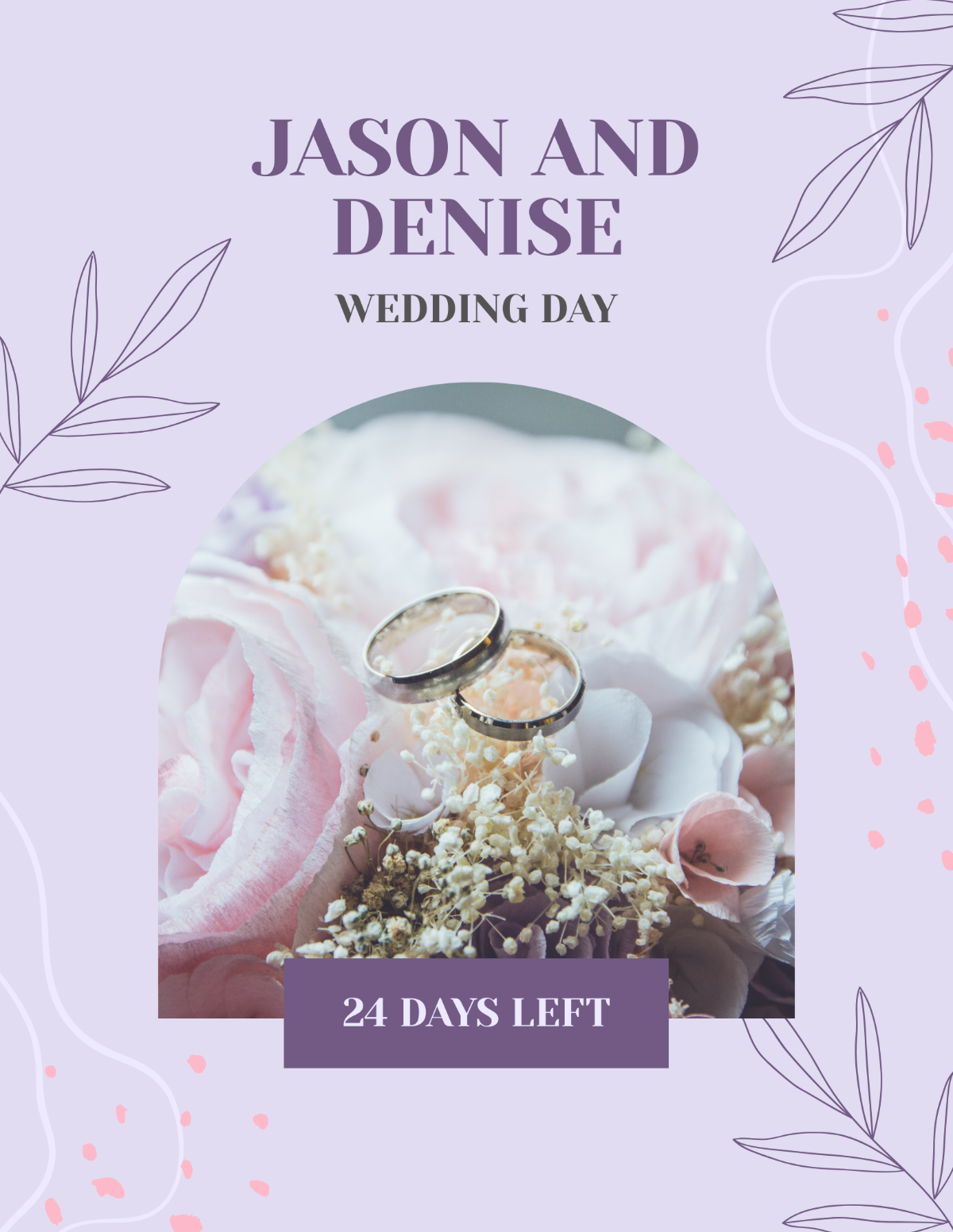 Wedding Day Countdown Flyer Template