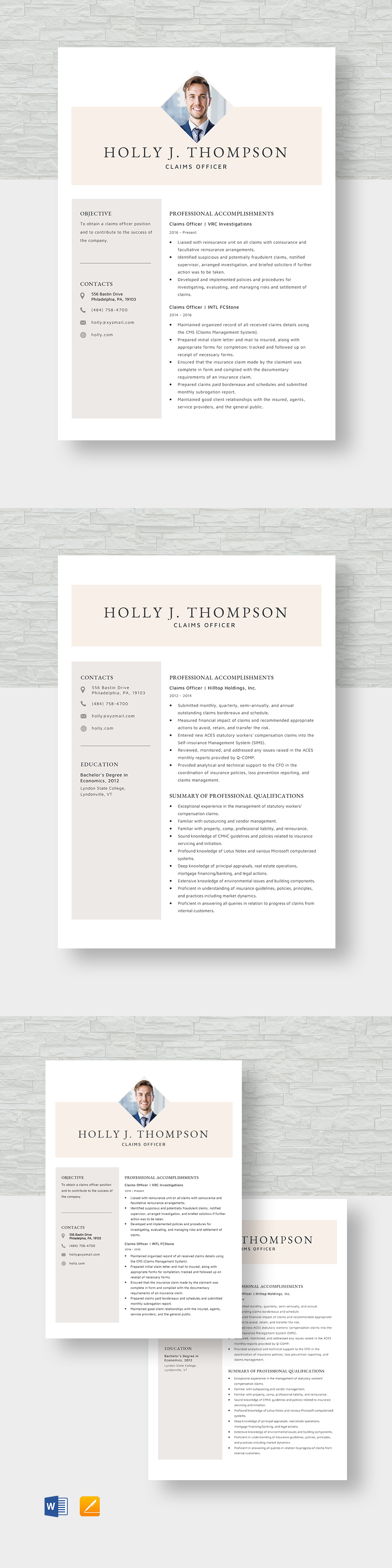 Claims Officer Position Resume - Claims Officer Position Resume Template 1