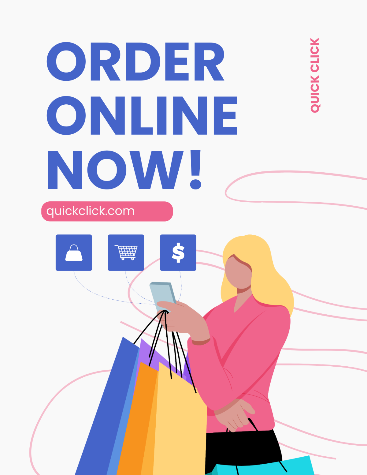 Online Shopping Ad Flyer Template - Edit Online & Download