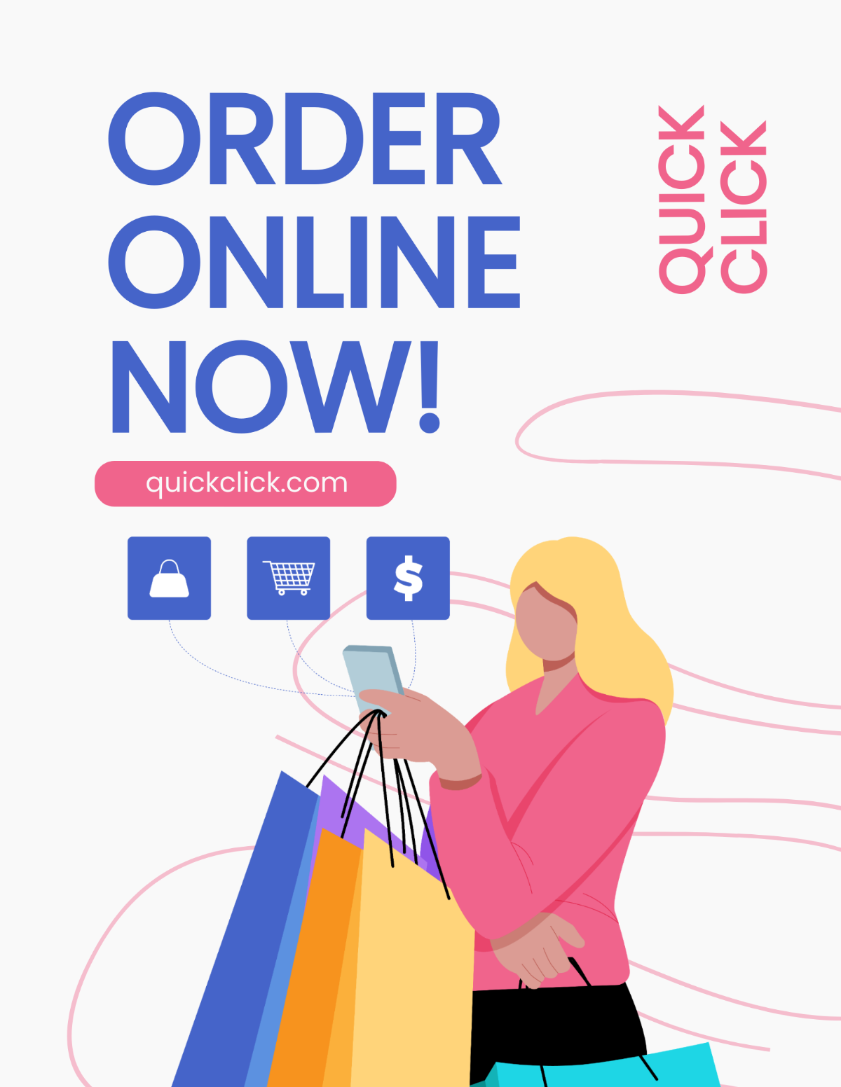 Free Online Shopping Ad Flyer Template