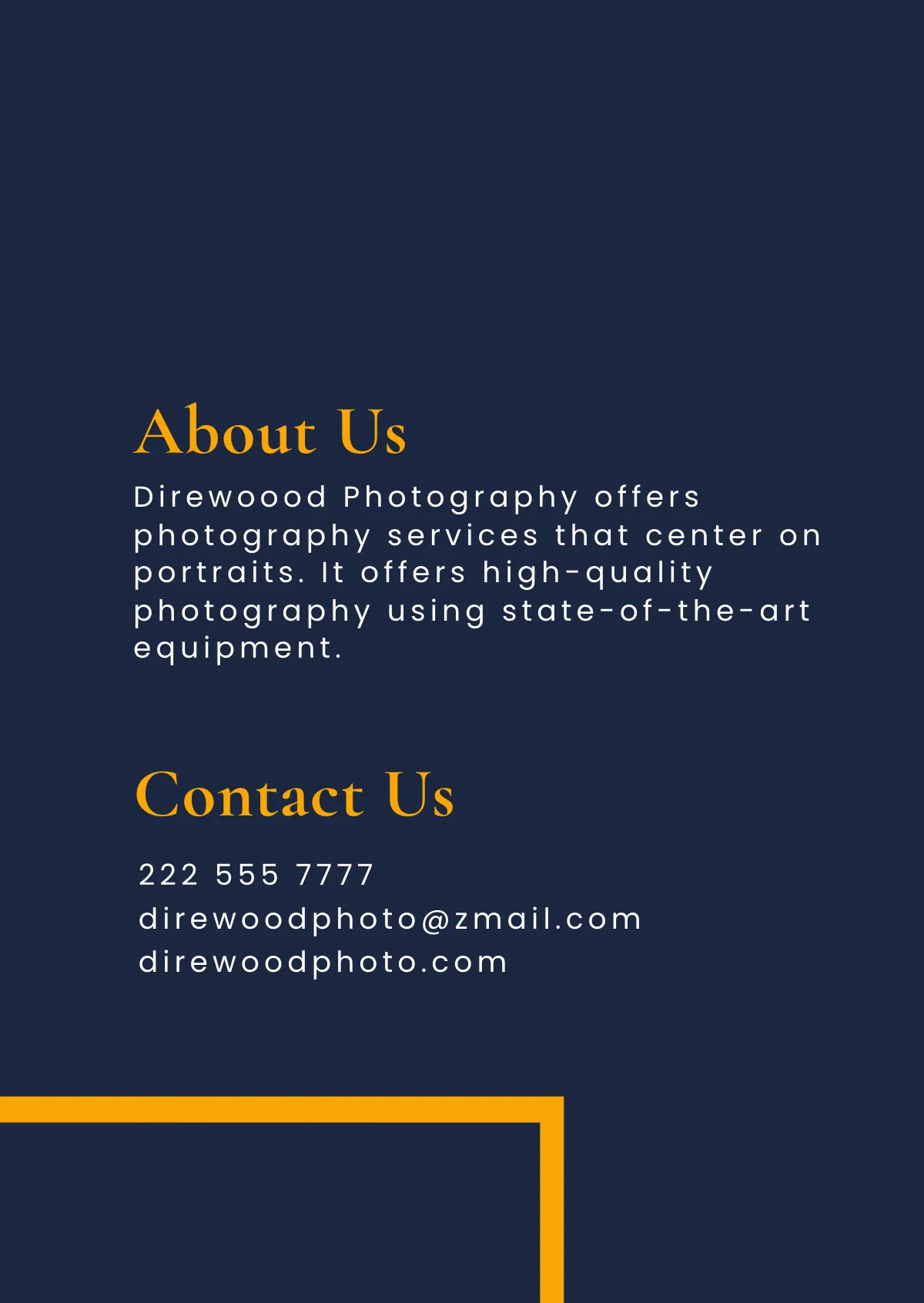 Free Photography Booklet Template to Edit Online