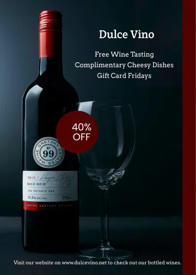 Free Wine Table Tent Template to Edit Online