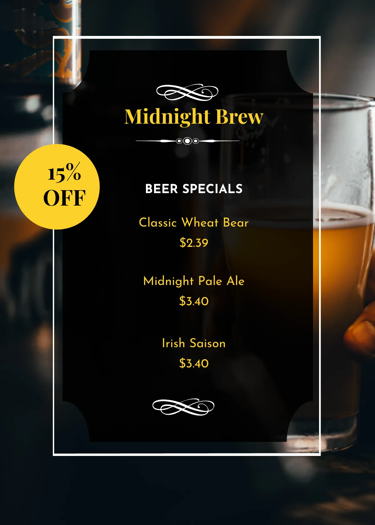 Free Brewery Table Tent Template to Edit Online