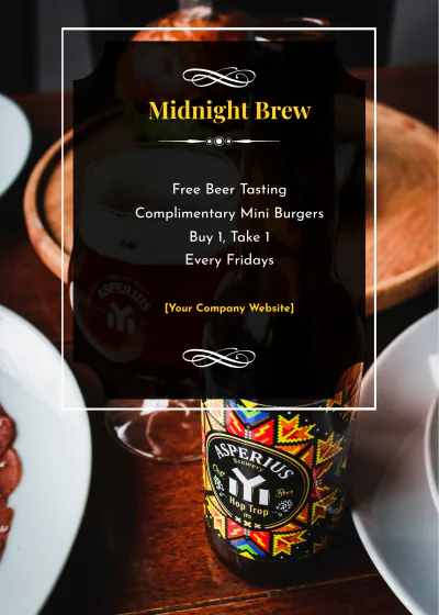 Free Brewery Table Tent Template to Edit Online