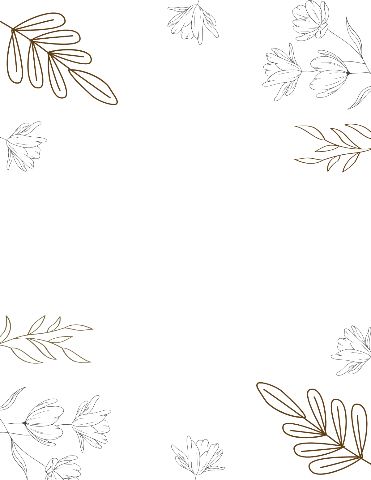 Wedding Border Coloring Page Template
