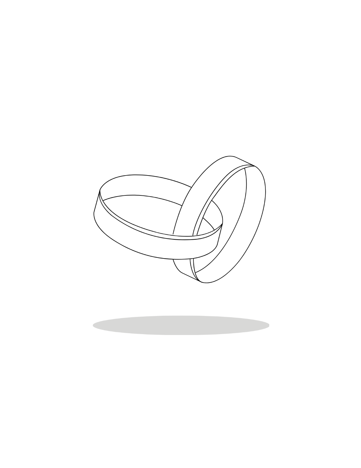 Wedding Ring Coloring Page Template