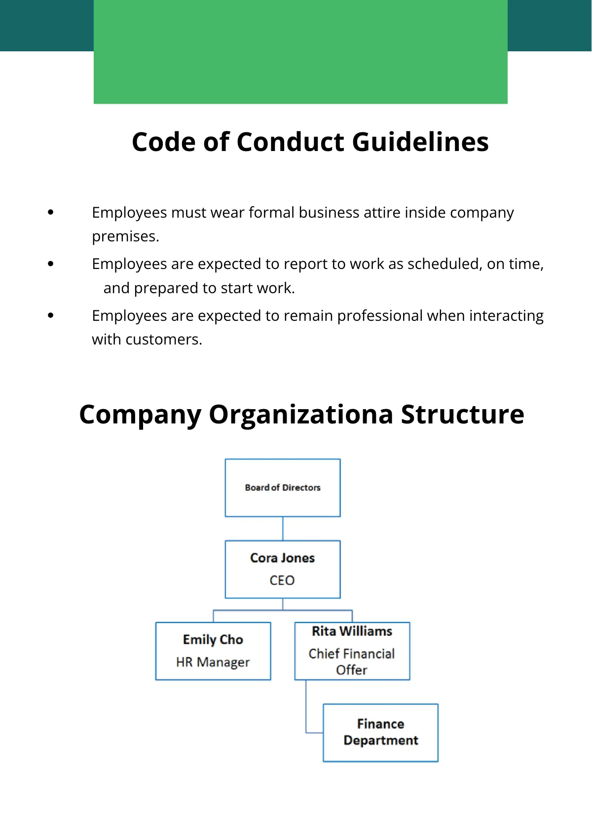 Free Financial Employee Handbook Template to Edit Online