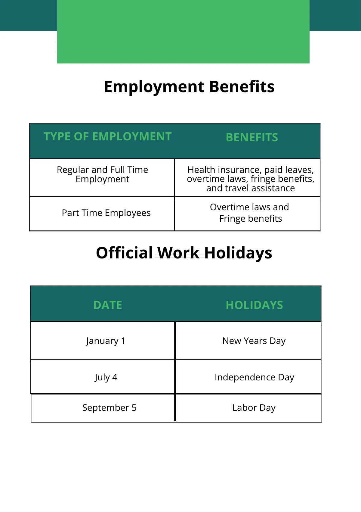 Free Financial Employee Handbook Template to Edit Online