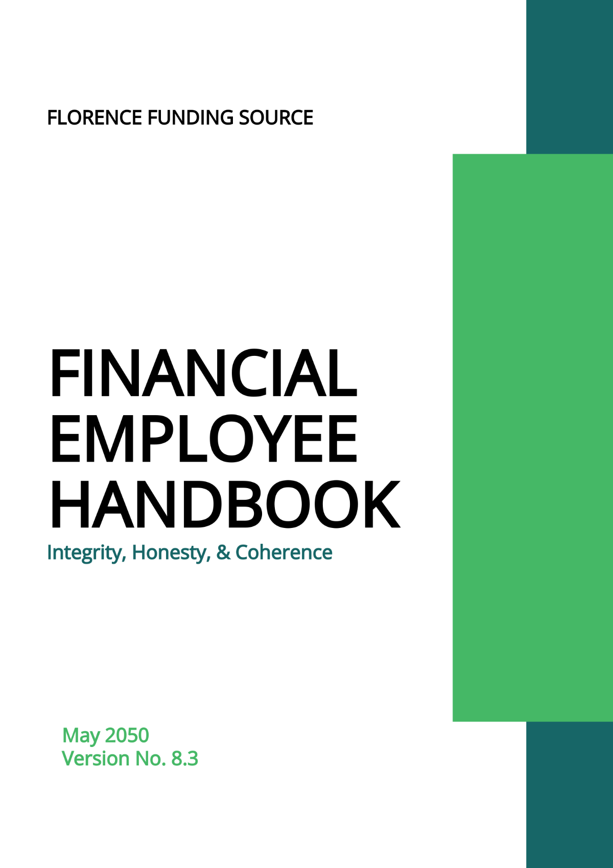 Free Financial Employee Handbook Template