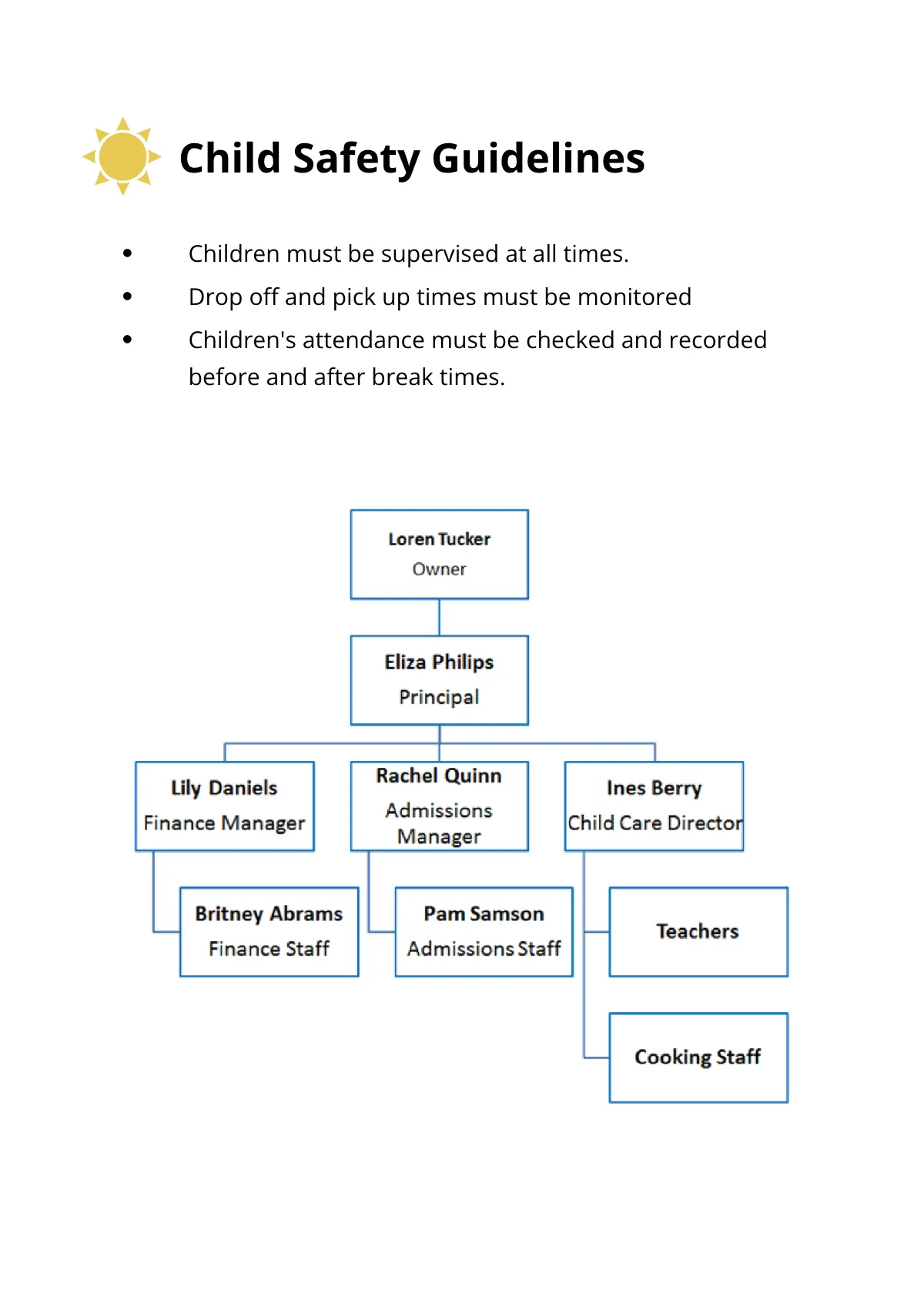 Free Daycare Employee Handbook Template to Edit Online