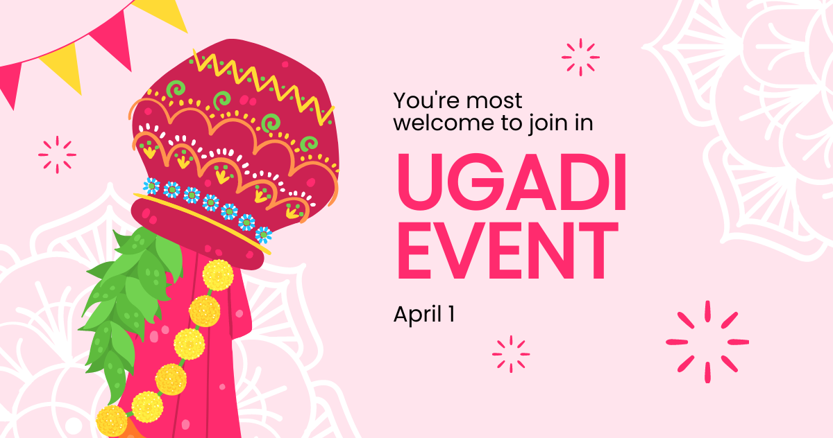 Ugadi Event Facebook Post Template