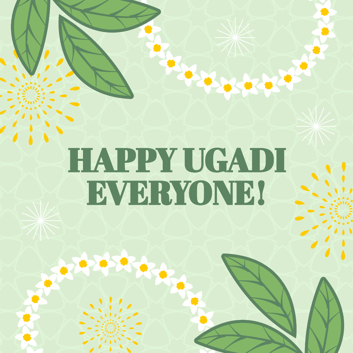 Free Modern Happy Ugadi Instagram Post Template